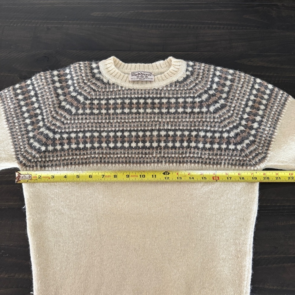 Parkhurst 100% Pure Virgin Wool Shetland Sweater - Medium Canada Classic Design - Picture 4 of 7